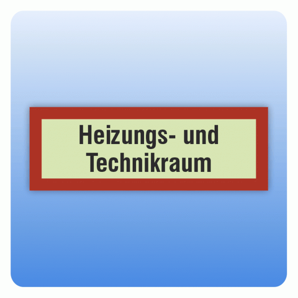 Feuerwehrzeichen Heizungs- und Technikraum nach DIN 4066