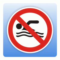 Verbotsschild P049 Schwimmen verboten