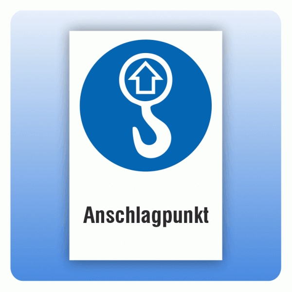 Kombi Gebotsschild Anschlagpunkt