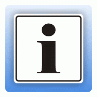 Aufkleber Symbolschild mit Piktogramm i Information