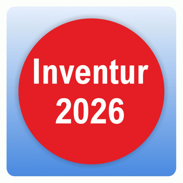 Inventur-Aufkleber Inventur 2026