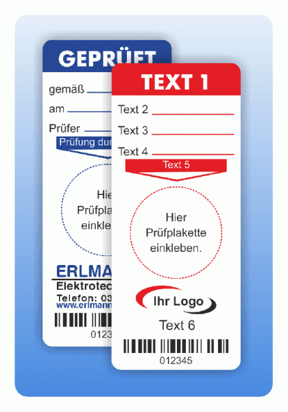 Grundetikett individuell (Variante 3) mit Barcode