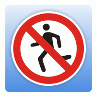Verbotsschild P048 Laufen verboten