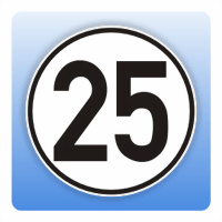 Geschwindigkeitsschild 25 km//h 25 kmh Schild aus Alu